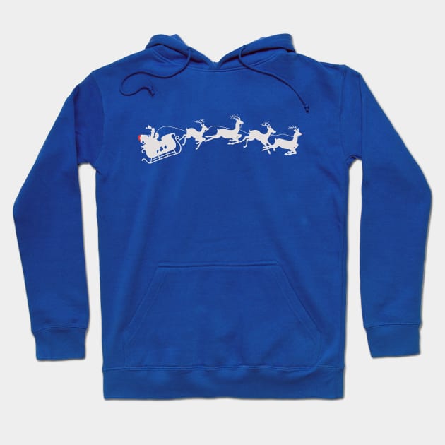 Santa Clause Sleigh And Reindeer Hoodie by ckandrus